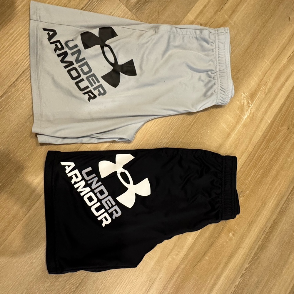 Under Armour boys  Black and Gray Shorts